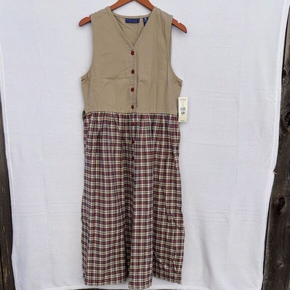 Karen Scott Dresses & Skirts - Vintage Karen Scott Plaid Womens Dress Size Small